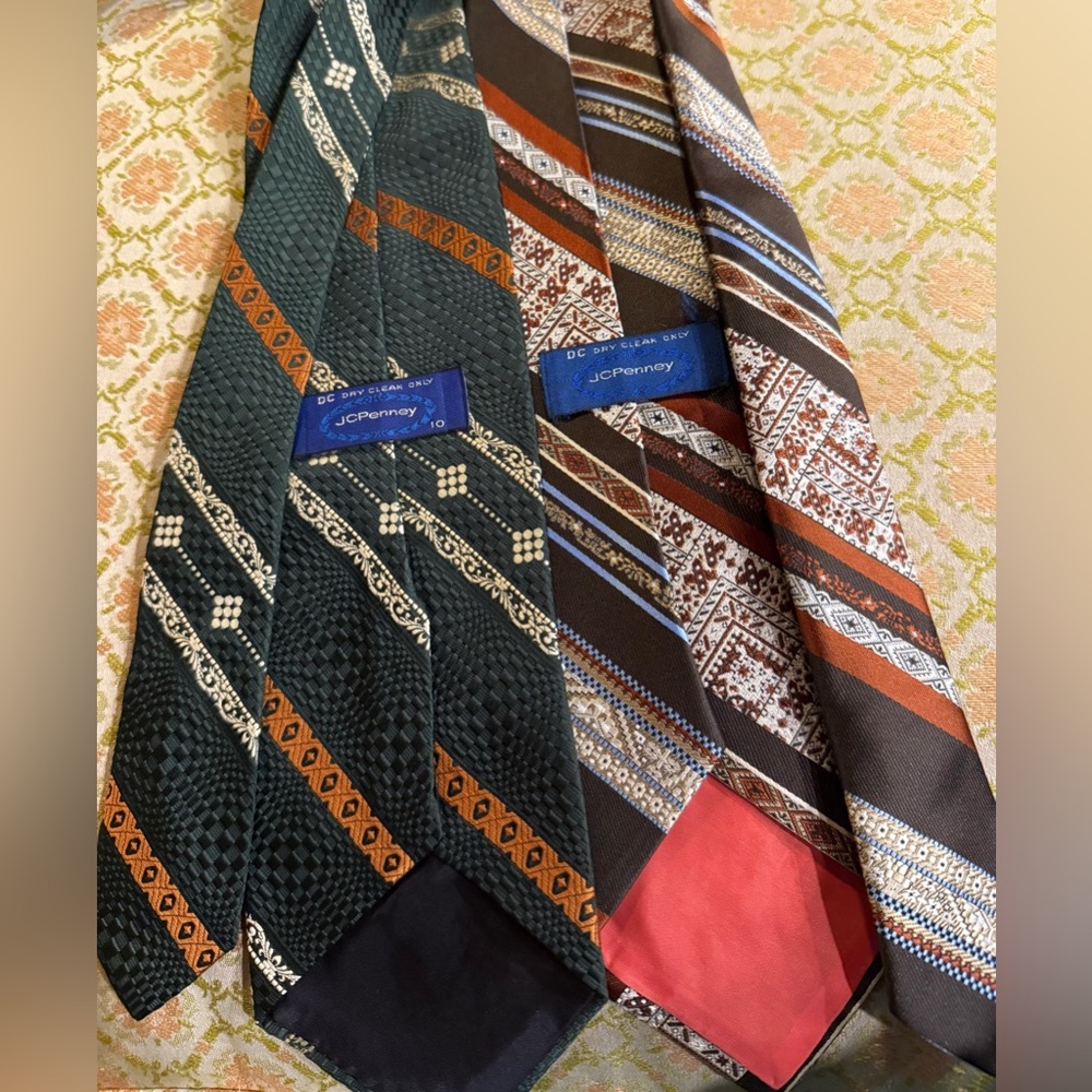 2 Vintage JC Penny Neck Ties